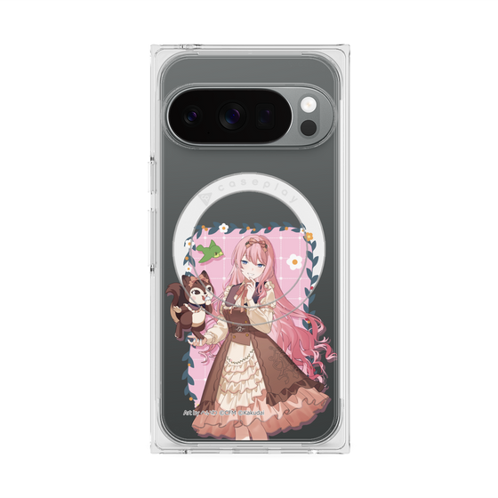 Premium Square Case with Pixelsnap［ Hatsune Miku × Kuppy Ramune - Megurine Luka × Ram - Full-body Illustration 1 ］