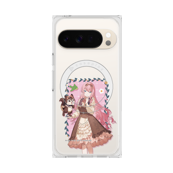 Premium Square Case with Pixelsnap［ Hatsune Miku × Kuppy Ramune - Megurine Luka × Ram - Full-body Illustration 1 ］