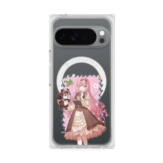 Premium Square Case with Pixelsnap［ Hatsune Miku × Kuppy Ramune - Megurine Luka × Ram - Full-body Illustration 1 ］