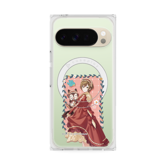 Premium Square Case with Pixelsnap［ Hatsune Miku × Kuppy Ramune - MEIKO × Ram - Full-body Illustration 1 ］