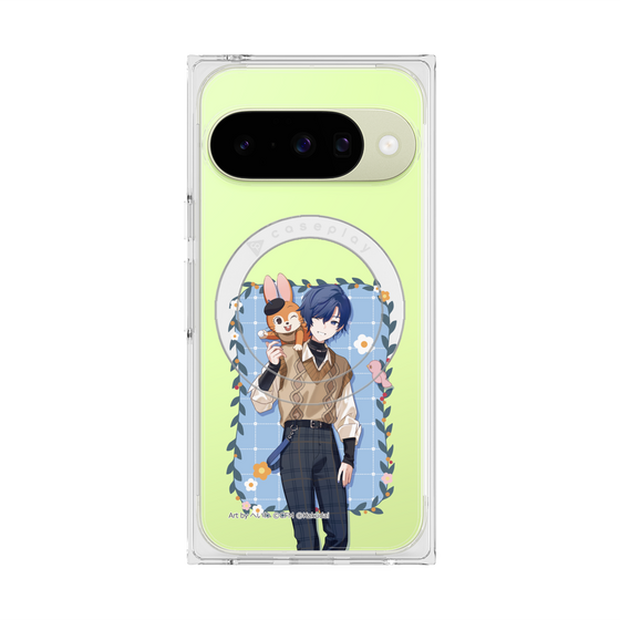 Premium Square Case with Pixelsnap［ Hatsune Miku × Kuppy Ramune - KAITO × Kuppy - Full-body Illustration 1 ］