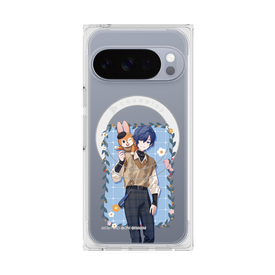 Premium Square Case with Pixelsnap［ Hatsune Miku × Kuppy Ramune - KAITO × Kuppy - Full-body Illustration 1 ］