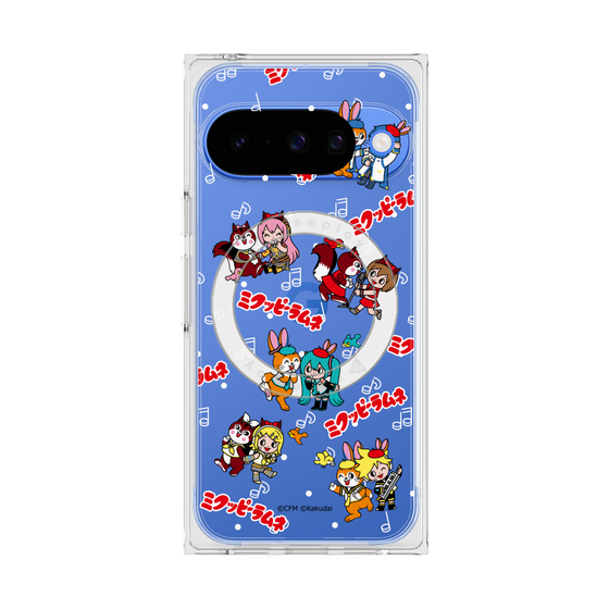 Premium Square Case with Pixelsnap［ Hatsune Miku × Kuppy Ramune - Overall Pattern ］