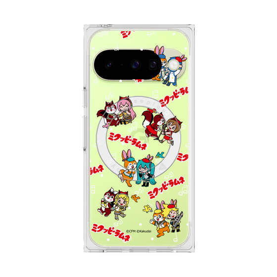 Premium Square Case with Pixelsnap［ Hatsune Miku × Kuppy Ramune - Overall Pattern ］