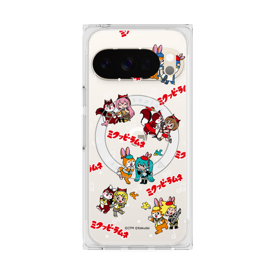 Premium Square Case with Pixelsnap［ Hatsune Miku × Kuppy Ramune - Overall Pattern ］