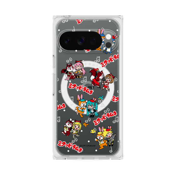 Premium Square Case with Pixelsnap［ Hatsune Miku × Kuppy Ramune - Overall Pattern ］