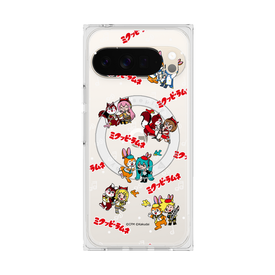 Premium Square Case with Pixelsnap［ Hatsune Miku × Kuppy Ramune - Overall Pattern ］