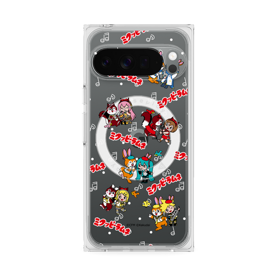 Premium Square Case with Pixelsnap［ Hatsune Miku × Kuppy Ramune - Overall Pattern ］