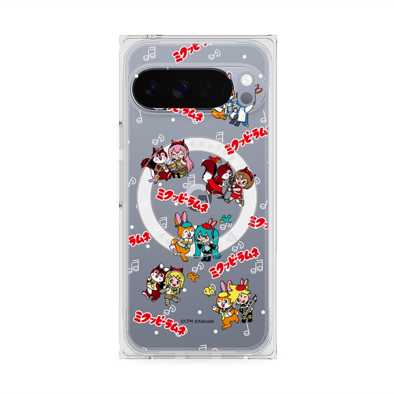 Premium Square Case with Pixelsnap［ Hatsune Miku × Kuppy Ramune - Overall Pattern ］