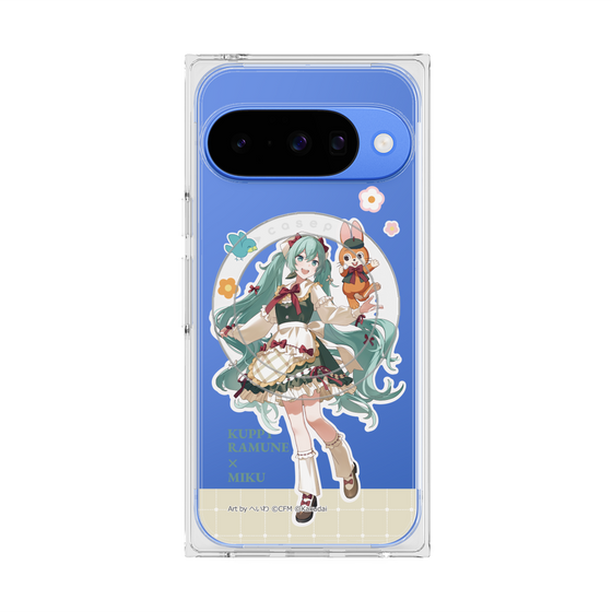 Premium Square Case with Pixelsnap［ Hatsune Miku × Kuppy Ramune - Hatsune Miku × Kuppy - Full-body Illustration 2 ］