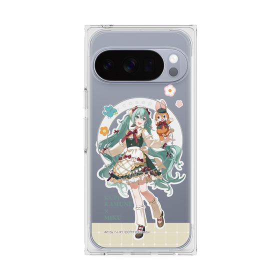 Premium Square Case with Pixelsnap［ Hatsune Miku × Kuppy Ramune - Hatsune Miku × Kuppy - Full-body Illustration 2 ］