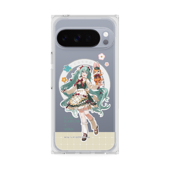 Premium Square Case with Pixelsnap［ Hatsune Miku × Kuppy Ramune - Hatsune Miku × Kuppy - Full-body Illustration 2 ］