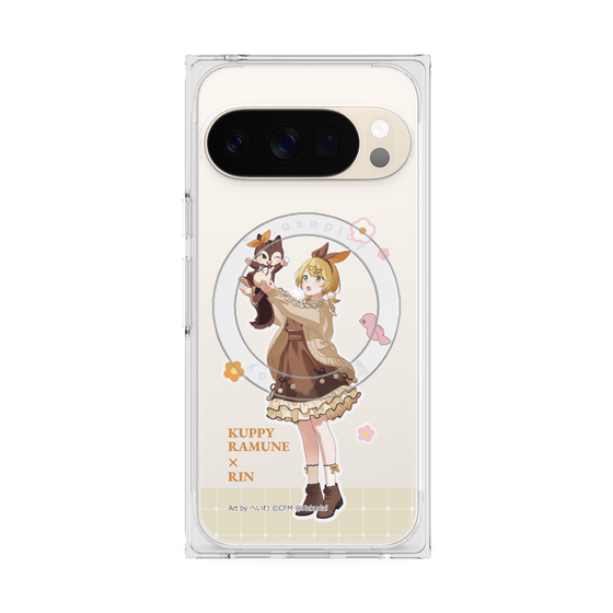 Premium Square Case with Pixelsnap［ Hatsune Miku × Kuppy Ramune - Kagamine Rin × Ram - Full-body Illustration 2 ］