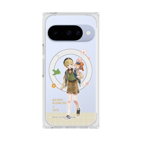 Premium Square Case with Pixelsnap［ Hatsune Miku × Kuppy Ramune - Kagamine Len × Kuppy - Full-body Illustration 2 ］