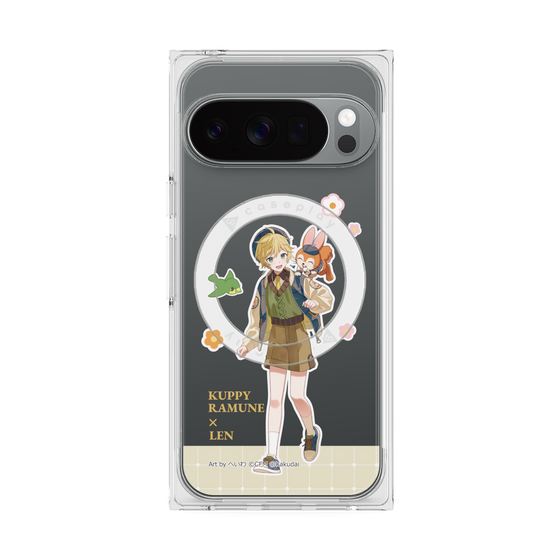 Premium Square Case with Pixelsnap［ Hatsune Miku × Kuppy Ramune - Kagamine Len × Kuppy - Full-body Illustration 2 ］