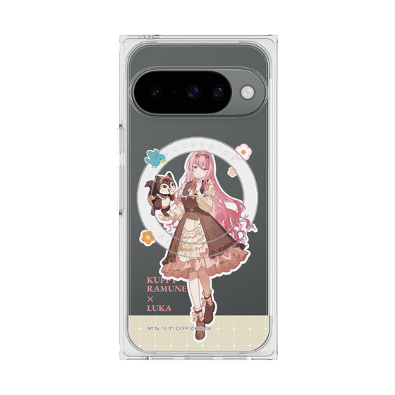 Premium Square Case with Pixelsnap［ Hatsune Miku × Kuppy Ramune - Megurine Luka × Ram - Full-body Illustration 2 ］