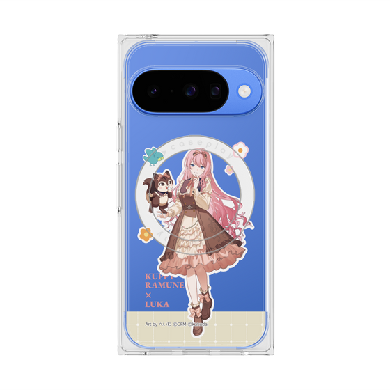Premium Square Case with Pixelsnap［ Hatsune Miku × Kuppy Ramune - Megurine Luka × Ram - Full-body Illustration 2 ］