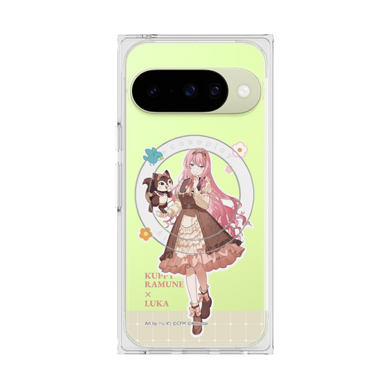 Premium Square Case with Pixelsnap［ Hatsune Miku × Kuppy Ramune - Megurine Luka × Ram - Full-body Illustration 2 ］