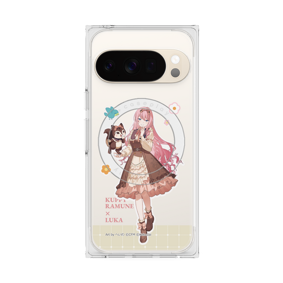Premium Square Case with Pixelsnap［ Hatsune Miku × Kuppy Ramune - Megurine Luka × Ram - Full-body Illustration 2 ］