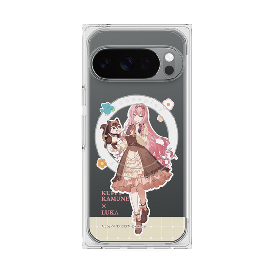Premium Square Case with Pixelsnap［ Hatsune Miku × Kuppy Ramune - Megurine Luka × Ram - Full-body Illustration 2 ］