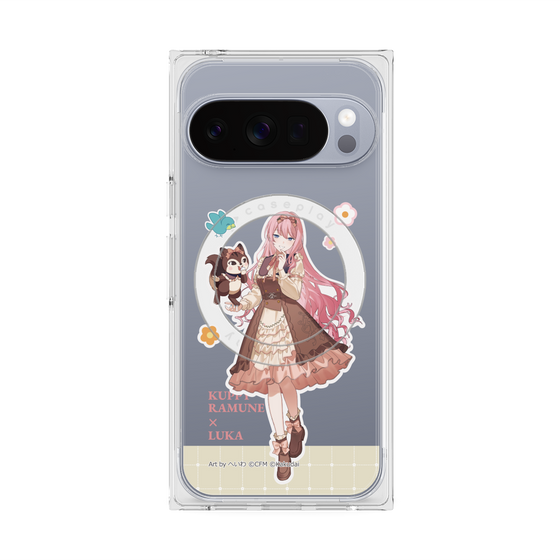 Premium Square Case with Pixelsnap［ Hatsune Miku × Kuppy Ramune - Megurine Luka × Ram - Full-body Illustration 2 ］