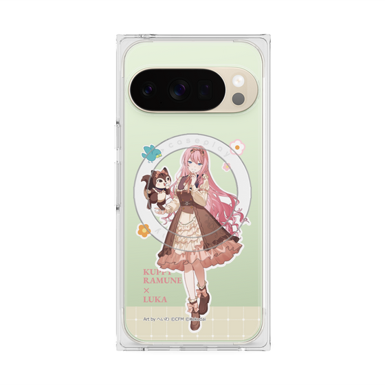 Premium Square Case with Pixelsnap［ Hatsune Miku × Kuppy Ramune - Megurine Luka × Ram - Full-body Illustration 2 ］