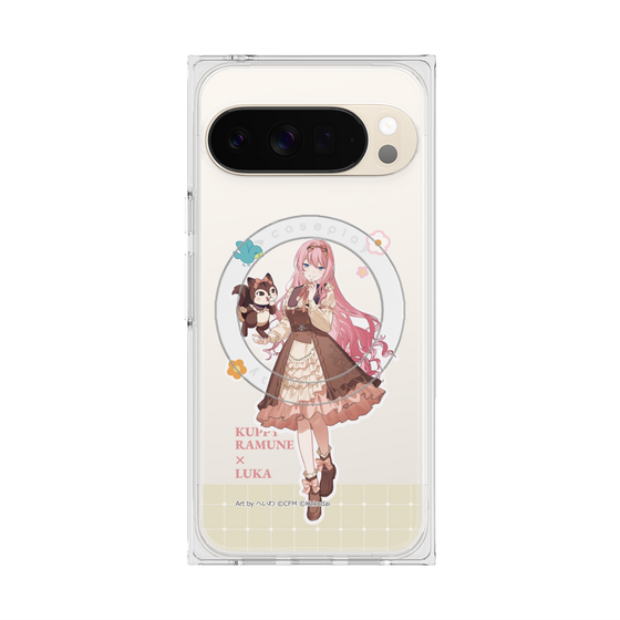 Premium Square Case with Pixelsnap［ Hatsune Miku × Kuppy Ramune - Megurine Luka × Ram - Full-body Illustration 2 ］