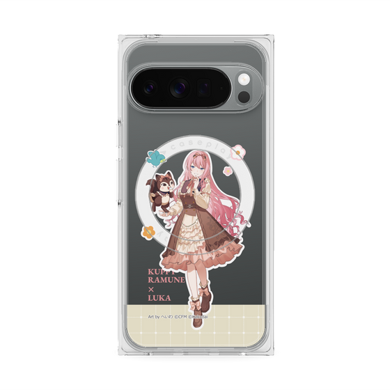Premium Square Case with Pixelsnap［ Hatsune Miku × Kuppy Ramune - Megurine Luka × Ram - Full-body Illustration 2 ］