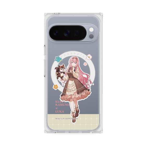 Premium Square Case with Pixelsnap［ Hatsune Miku × Kuppy Ramune - Megurine Luka × Ram - Full-body Illustration 2 ］