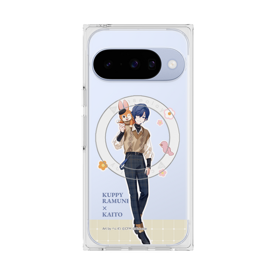 Premium Square Case with Pixelsnap［ Hatsune Miku × Kuppy Ramune - KAITO × Kuppy - Full-body Illustration 2 ］