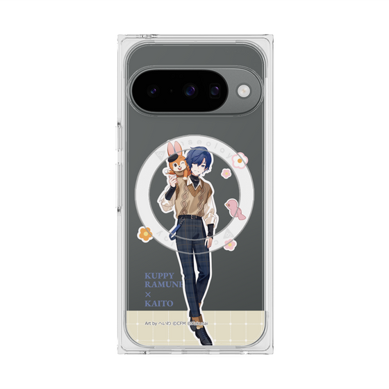 Premium Square Case with Pixelsnap［ Hatsune Miku × Kuppy Ramune - KAITO × Kuppy - Full-body Illustration 2 ］