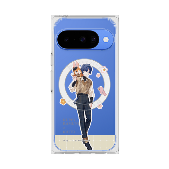 Premium Square Case with Pixelsnap［ Hatsune Miku × Kuppy Ramune - KAITO × Kuppy - Full-body Illustration 2 ］