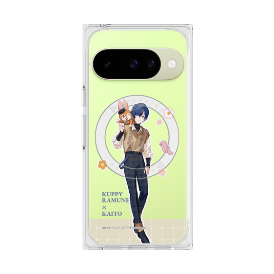 Premium Square Case with Pixelsnap［ Hatsune Miku × Kuppy Ramune - KAITO × Kuppy - Full-body Illustration 2 ］