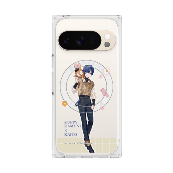 Premium Square Case with Pixelsnap［ Hatsune Miku × Kuppy Ramune - KAITO × Kuppy - Full-body Illustration 2 ］