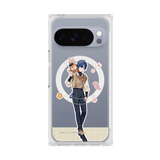 Premium Square Case with Pixelsnap［ Hatsune Miku × Kuppy Ramune - KAITO × Kuppy - Full-body Illustration 2 ］