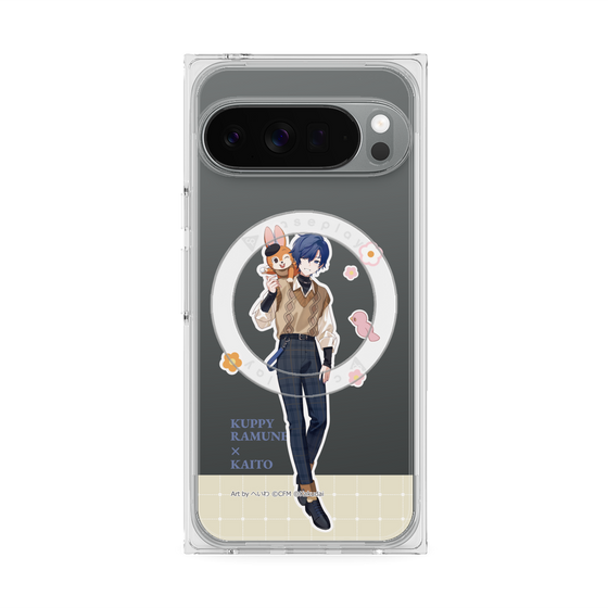 Premium Square Case with Pixelsnap［ Hatsune Miku × Kuppy Ramune - KAITO × Kuppy - Full-body Illustration 2 ］