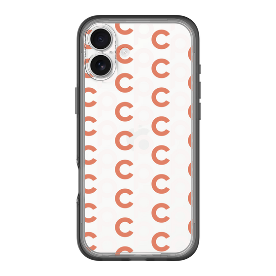 Slim Protection Premium Case［ Original - CASEPLAY Initial All-over Pattern - Orange ］