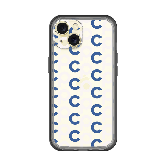 Slim Protection Premium Case［ Original - CASEPLAY Initial All-over Pattern - Navy ］