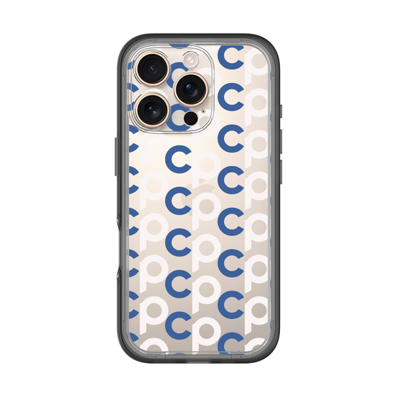 Slim Protection Premium Case［ Original - CASEPLAY Initial All-over Pattern - Navy ］