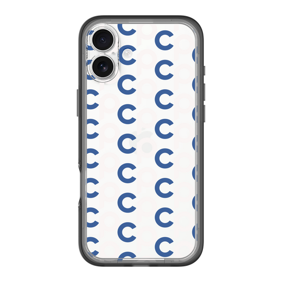 Slim Protection Premium Case［ Original - CASEPLAY Initial All-over Pattern - Navy ］