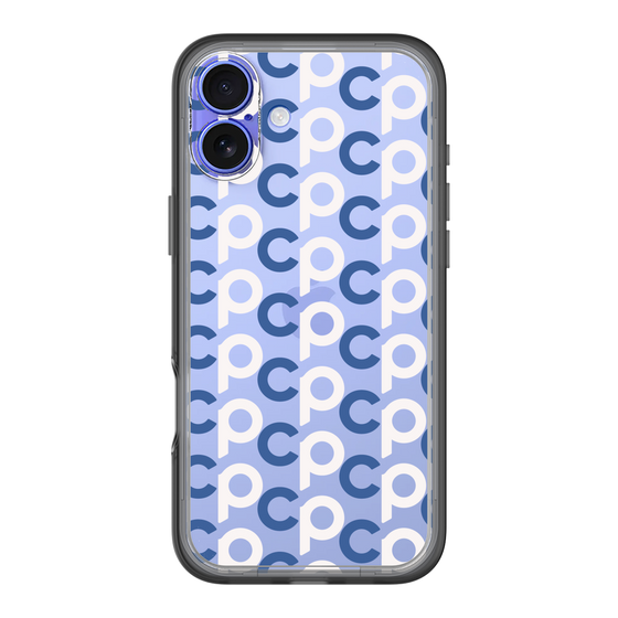 Slim Protection Premium Case［ Original - CASEPLAY Initial All-over Pattern - Navy ］