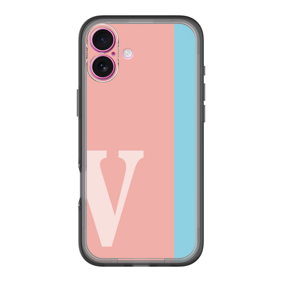 Slim Protection Premium Case［ オリジナル - initial color line - V pink ］