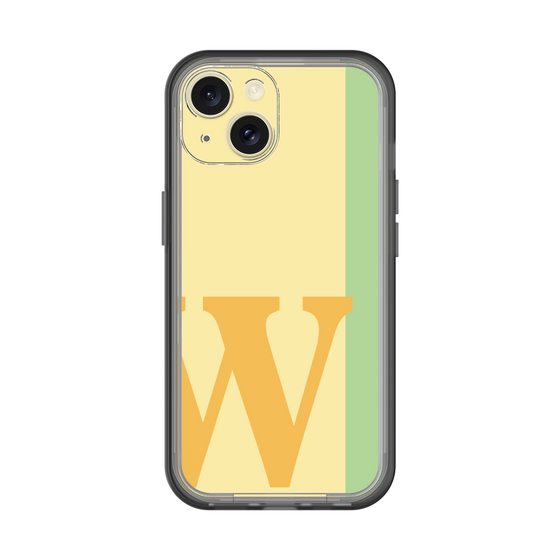 Slim Protection Premium Case［ オリジナル - initial color line - W yellow ］