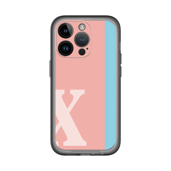 Slim Protection Premium Case［ オリジナル - initial color line - X pink ］