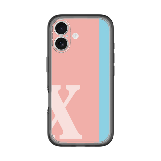 Slim Protection Premium Case［ オリジナル - initial color line - X pink ］
