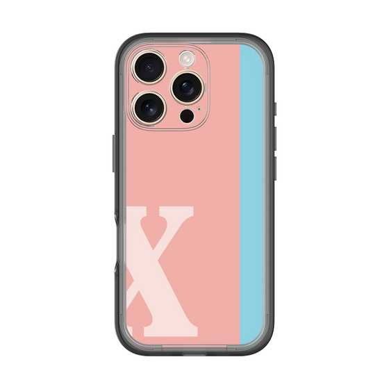 Slim Protection Premium Case［ オリジナル - initial color line - X pink ］