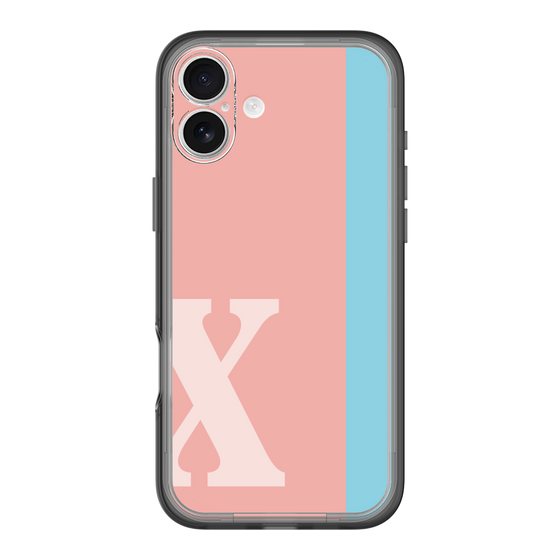 Slim Protection Premium Case［ オリジナル - initial color line - X pink ］