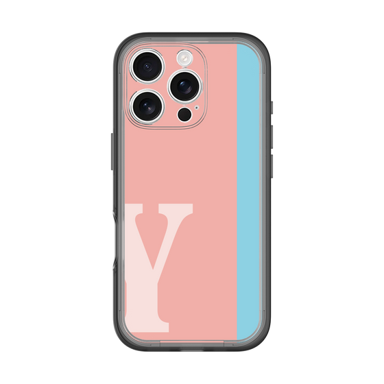 Slim Protection Premium Case［ オリジナル - initial color line - Y pink ］