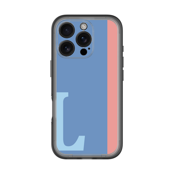 Slim Protection Premium Case［ オリジナル - initial color line - L blue ］