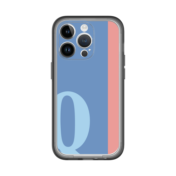 Slim Protection Premium Case［ オリジナル - initial color line - Q blue ］